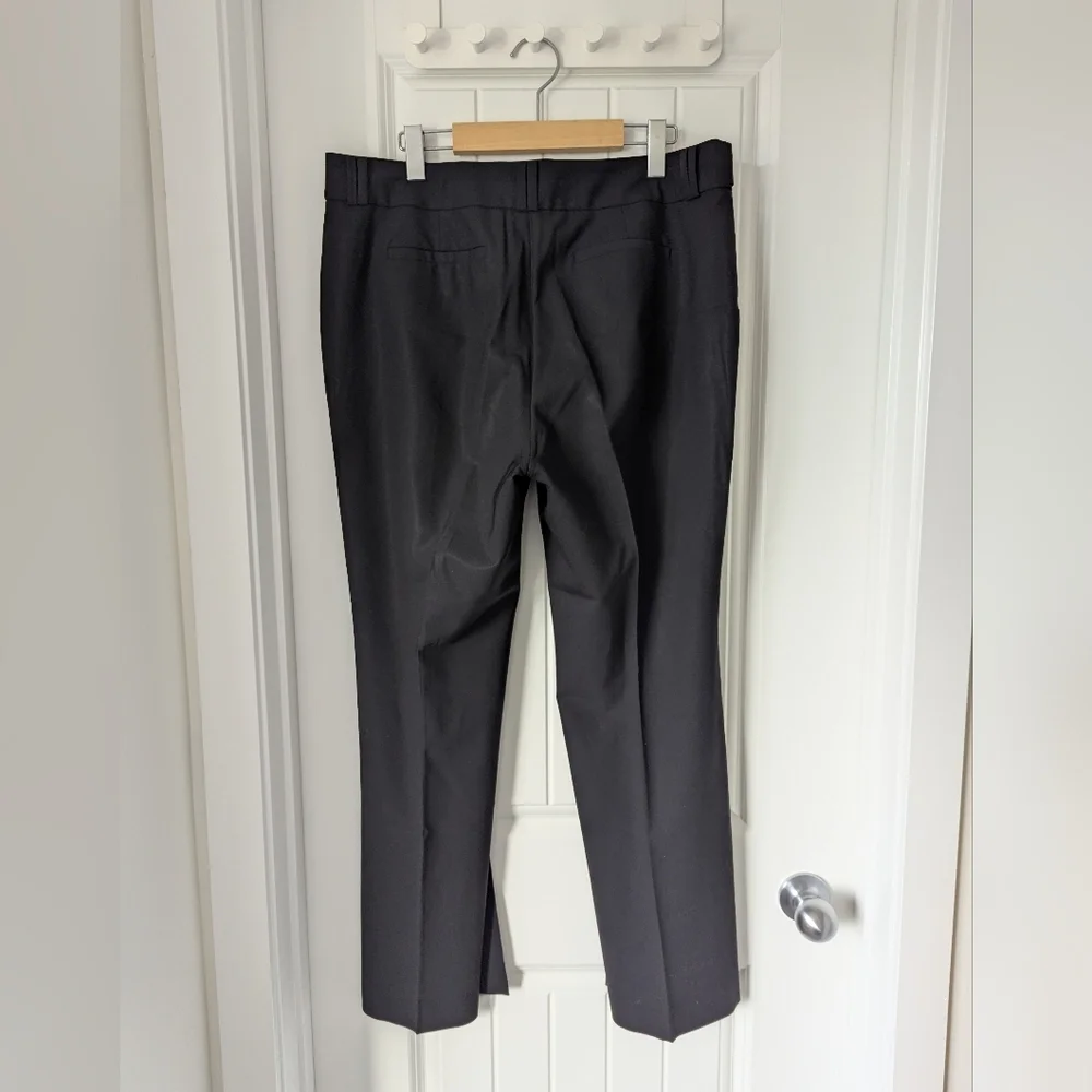 Banana Republic Black Virgin Wool Lined Black Trousers Size 14 - Picture 3 of 10